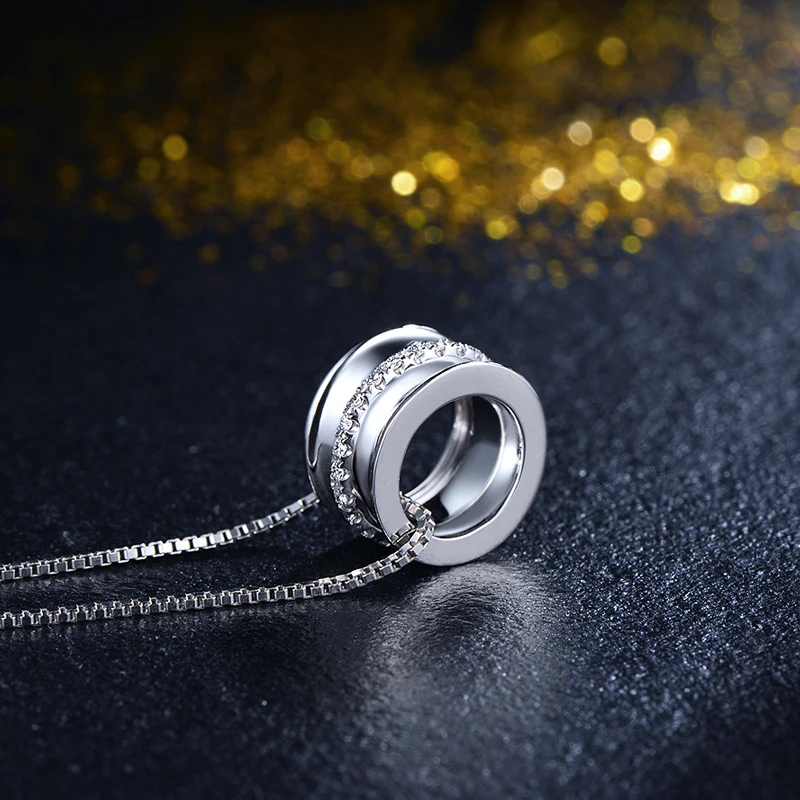 Твердые 18K золото 0.15ct натуральный алмаз кулон ожерелье для женщин- DHL