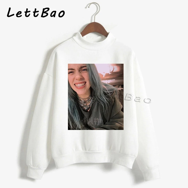 7 Billie Eilish толстовки уличная толстовка женская Эстетическая Sudaderas Harajuku Готическая Женская негабаритная толстовка зимнее пальто для женщин - Цвет: 7