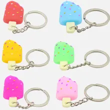 Креативный мягкий силиконовый брелок 5 см Большой размер подвеска «мороженое» имитация продуктов летний подарок рекламная