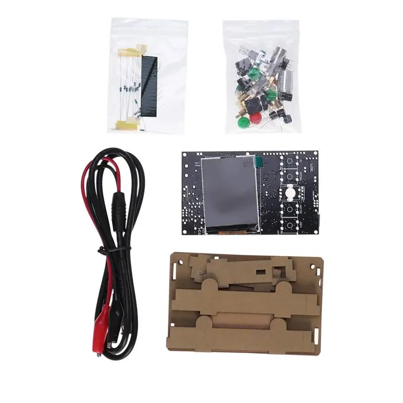 

2.4" TFT Digital Oscilloscope DIY Kit Parts Probe SMD Soldered Electronic Learning Set 1Msps 0-200KHz STM32 Chip