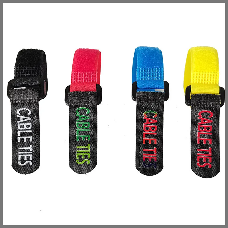 50 Stück Individuell Bedruckbare Nylon-Klettverschlüsse mit Ihrem Logo, Kabelbinder, Klebeband zur Kabelorganisation – Detail 9