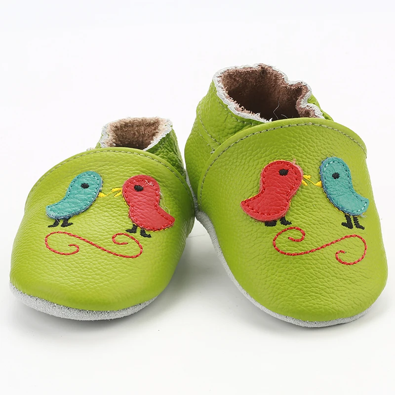 Newborn Boys Girls InfantShoes0-24Months Carton Skid-Proof Soft Genuine Leather Antislip Baby Shoes First Walkers Baby Moccasins - Цвет: NO39