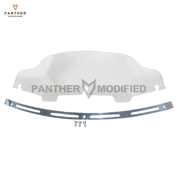 

6" Clear Motorcycle Windshield And Chrome Slotted Stock Batwing Trim case for Harley Electra Street Glide Touring 1996-2013