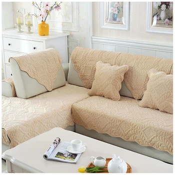 

Lychee Short Plush Sofa Seat Cover Winter Thicken Anti-slip Pets Cats Slipcover Home Furniture Protector Sofa Couch Cover