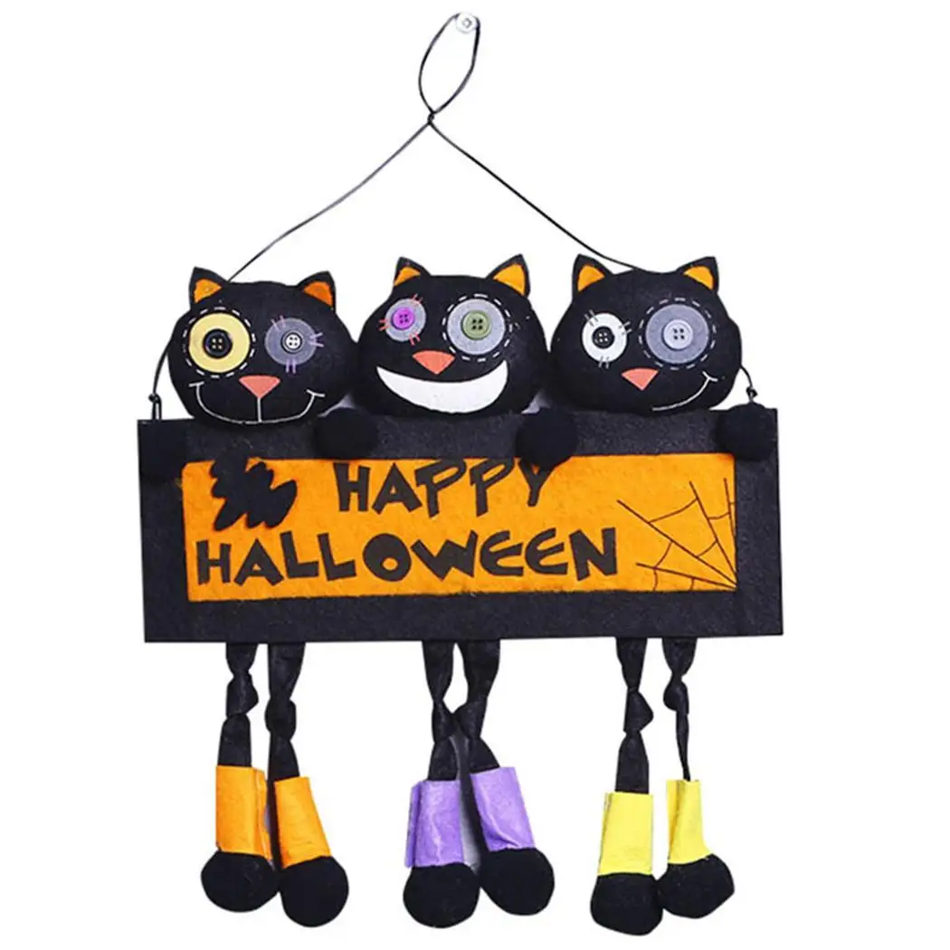 

Halloween Hanging Sign Decor Board Sign Black, Black White Door Hanging Decor for Halloween Party