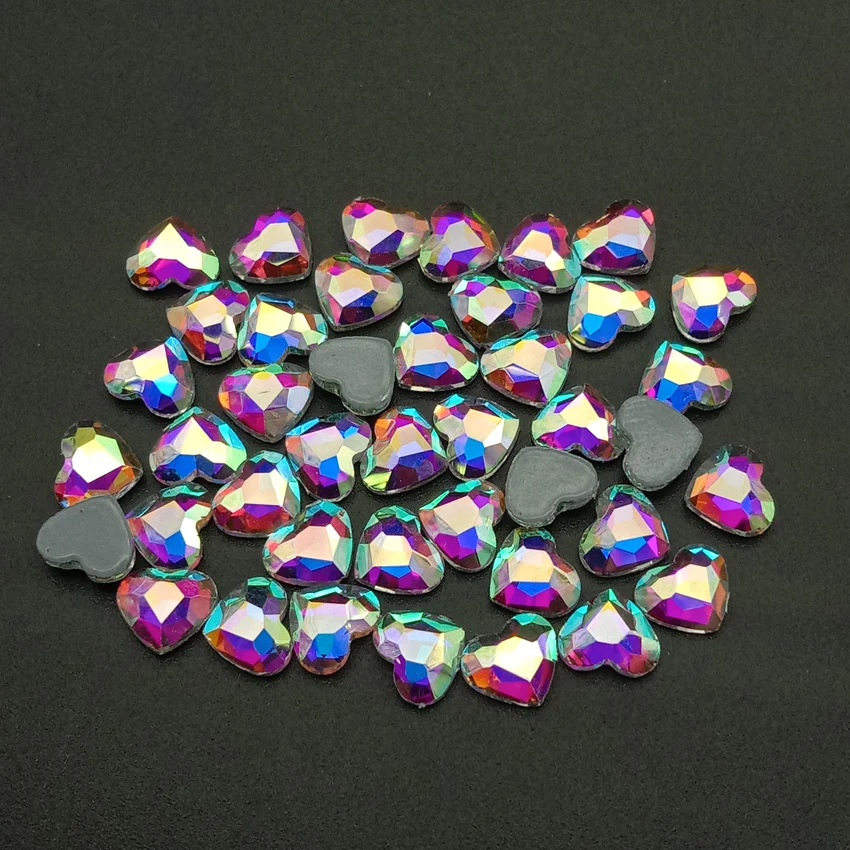 60 шт Стразы AB Crystal Mix Multishape с плоской задней частью, горячая фиксация Стразы/утюг на плоской задней кристаллы AB для лака для ногтей, Стекло со стразами