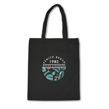 

Creative Printed Plant Theme Large Capacity Canvas Tote Bag Reusable Eco Bag Women Beach Shopper Bags for Women Warm Kawaii