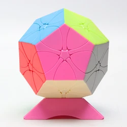 Flor de ameixa cubo 12 lado especial em forma de cubo cor sólida adesivos livres crianças brinquedos educativos profissional puzzle bs50mf