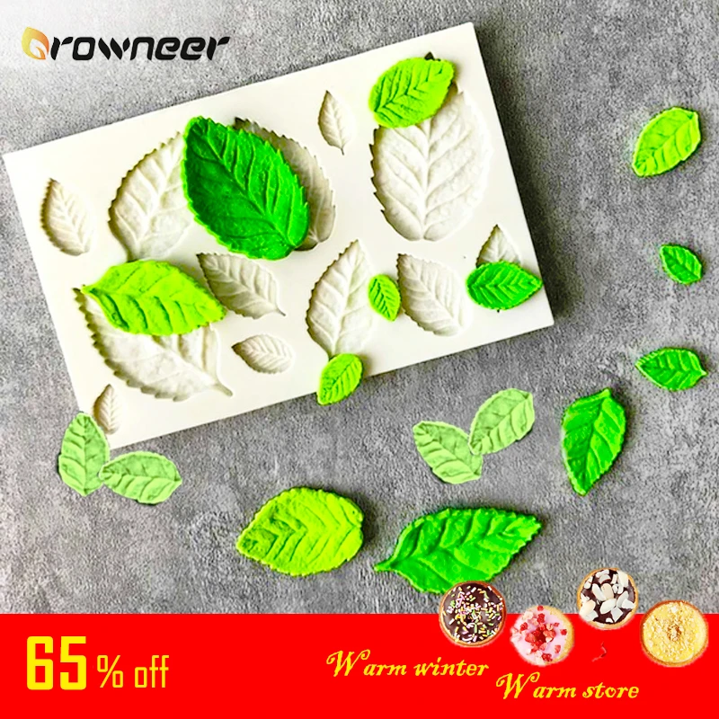 3D Silicone Leaf Fondant Mould Ice Cake Decorating Chocolate Mold Sugarcraft DIY