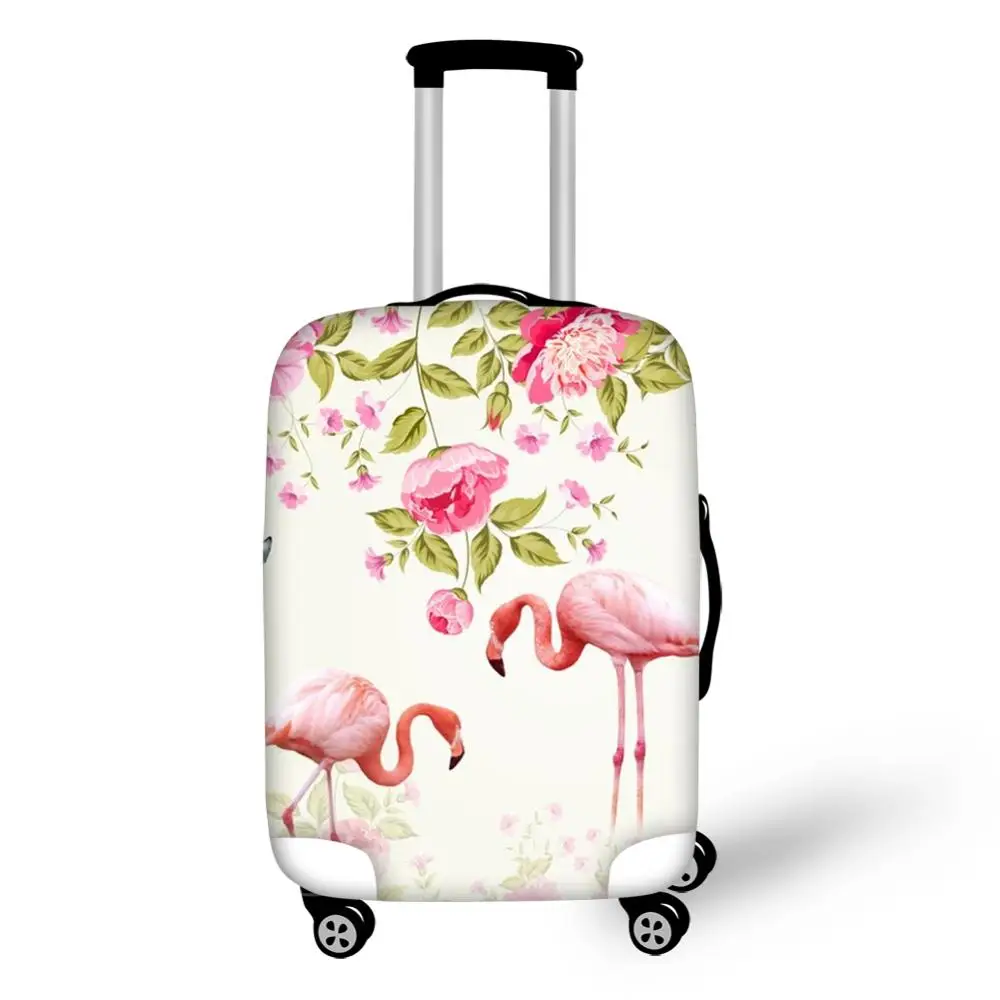 

HaoYun Leather Luggage Cover Flamingos Prints Pattern Travel Accessories Only Cover Cartoon Animal Designer Suitcase Cover