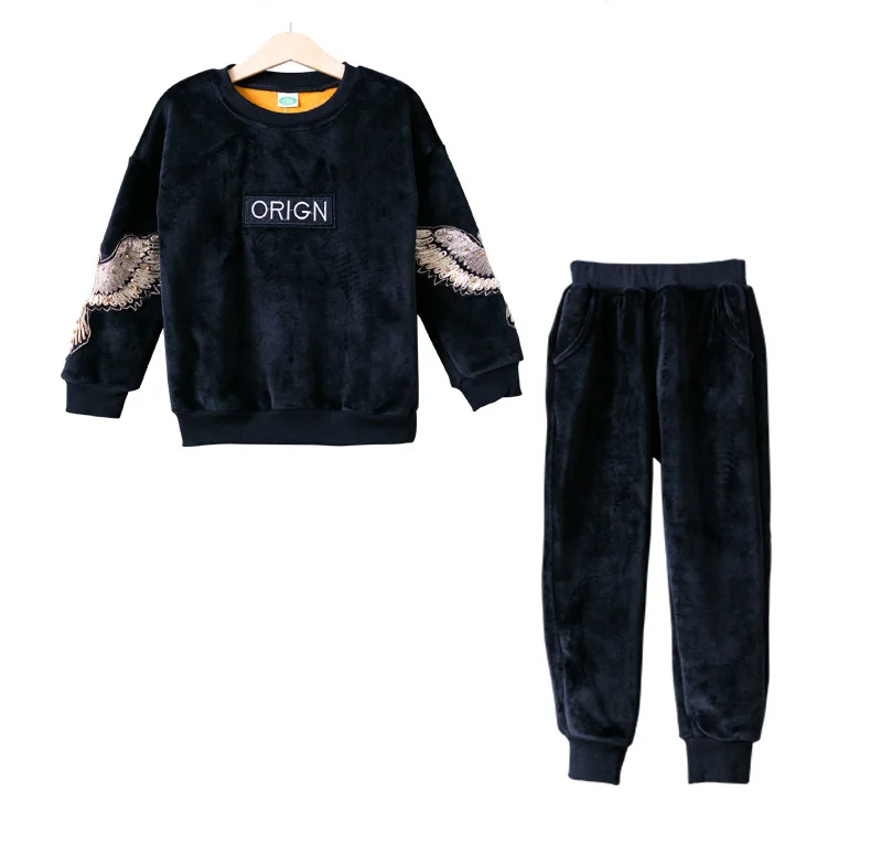 Teen Children Clothing Winter Toddler Old Girls Clothes Boy Costume Outfit Suit Kids Tracksuit For Girls Clothing Sets Velvet