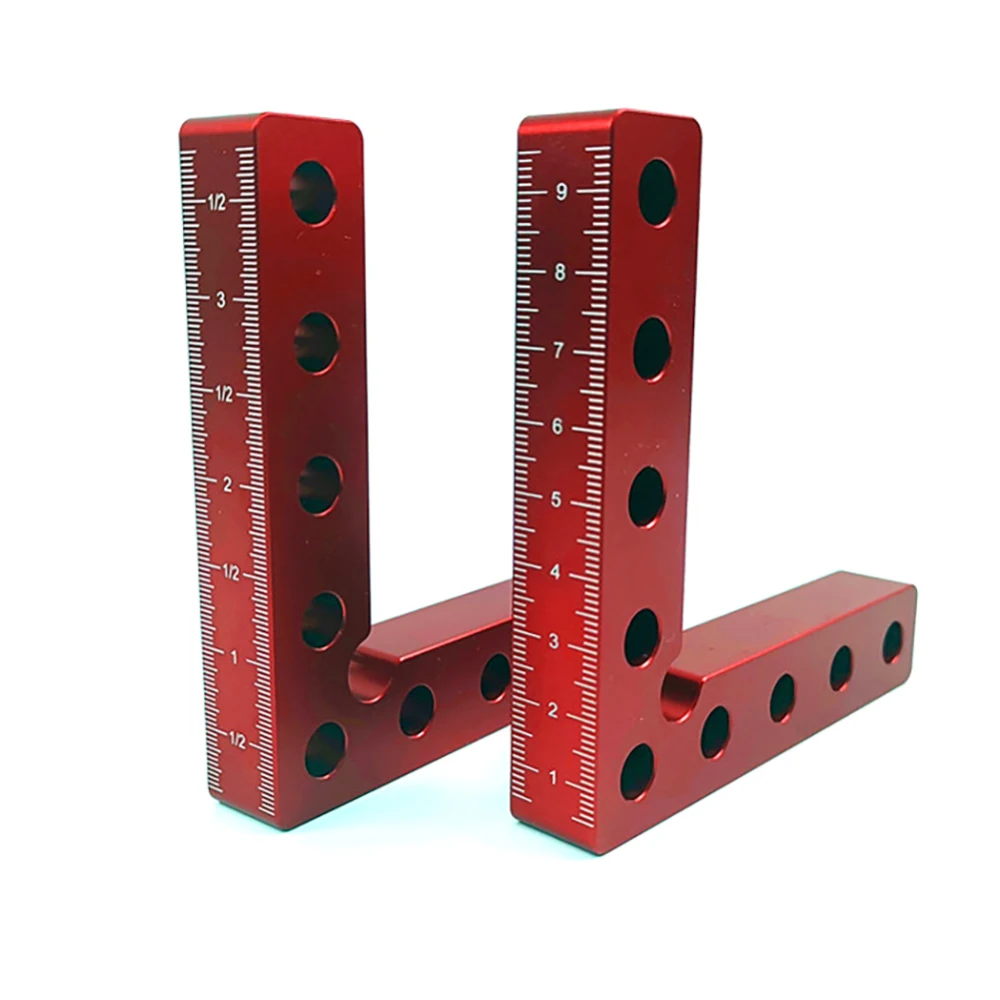 

Woodworking 90 Degrees L-Shaped Auxiliary Fixture Right Angle Positioning Ruler Splicing Board Fixing Clip Measuring Tool
