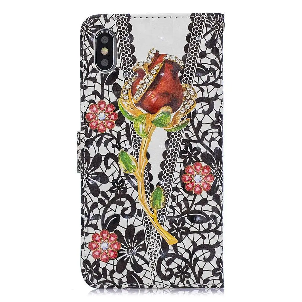 Чехол на айфон 7 KISSCASE роскошный Флип кожаный чехол для iPhone 11 Pro 6 7 6S 8 Plus X XS MAX XR цветочный чехол для телефона iPhone 11 Pro Max чехол для девочки чехол на айфон 6 s XR чехол на айфон чехол на айфон 11 - Цвет: 8