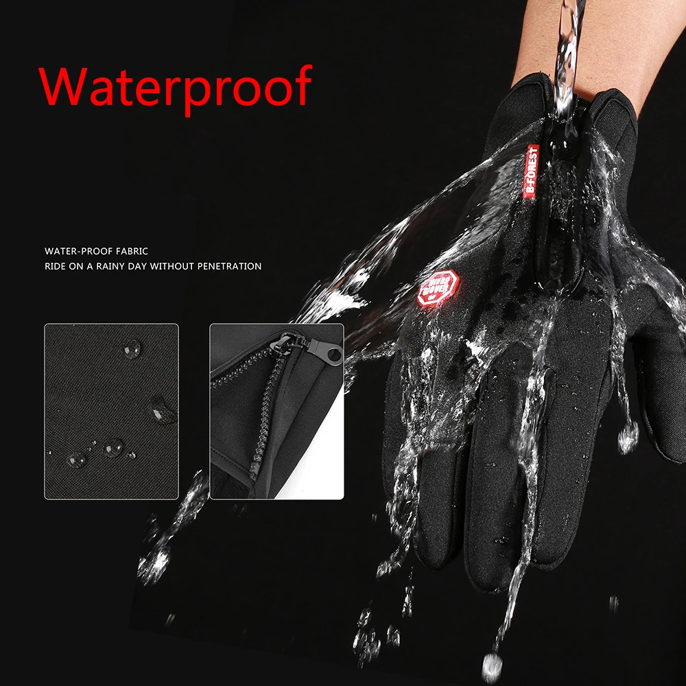 Winter Outdoor Cycling Gloves Men Women Touchscreen Waterproof Windproof Non-Slip
