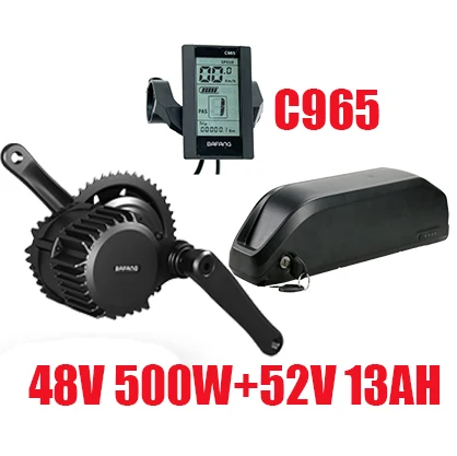48V500WC965 52V13AH Bafang 48 в 500 Вт середине приводной двигатель, фара для электровелосипеда в комплект с Батарея 48V 13/15. 6/18. 2/20. 3AH 52 v 13/15. 6AH мощный двигатель для электрического велосипеда - Цвет: 48V500WC965 52V13AH