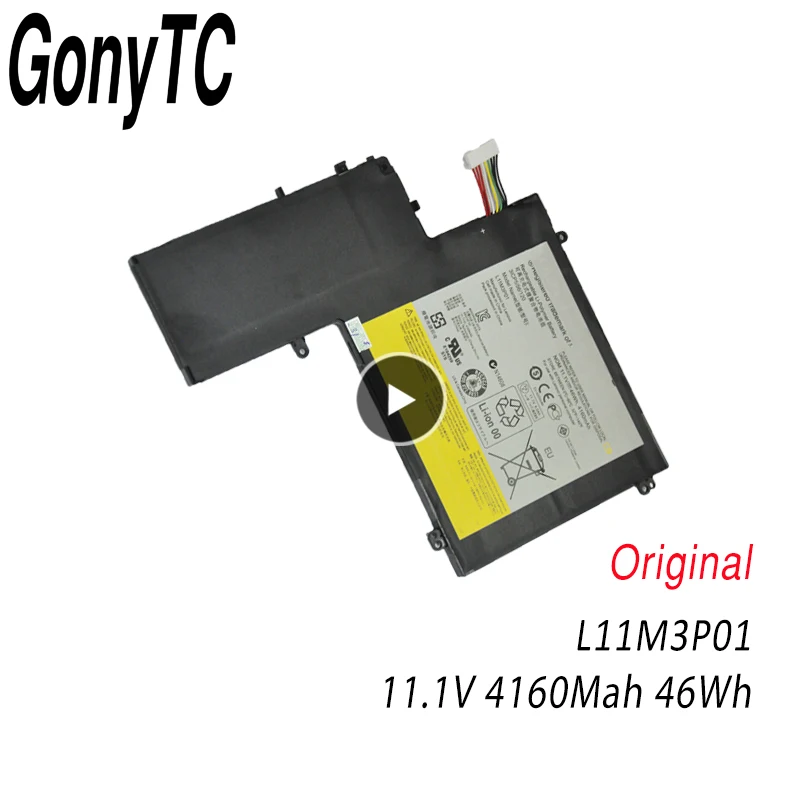 

GONYTC Genuine Laptop Battery For L11M3P01 3ICP5/56/120 For Ideapad U410 For ThinkPad S5 S5-S531 S531 U310 11.1V 6 cell