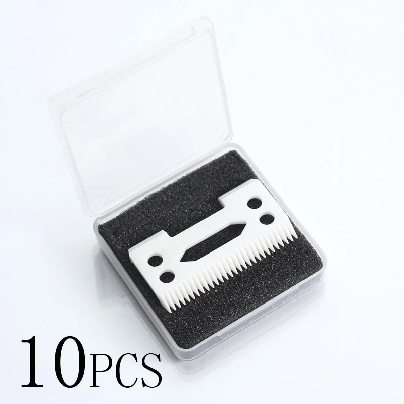 A014 10 pcs Керамические лезвия для стрижки волос, аксессуары для волос, хорошая резкость, белый цвет, высокая прочность, поддержка, опт, можно настроить черный цвет - Цвет: A014 10 pcs