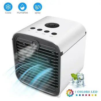

New Air Cooler Mini Portable Water Cooler Fan Air Conditioner for Room Humidifier Purifier Desktop Quick Cooling Fan Device Home