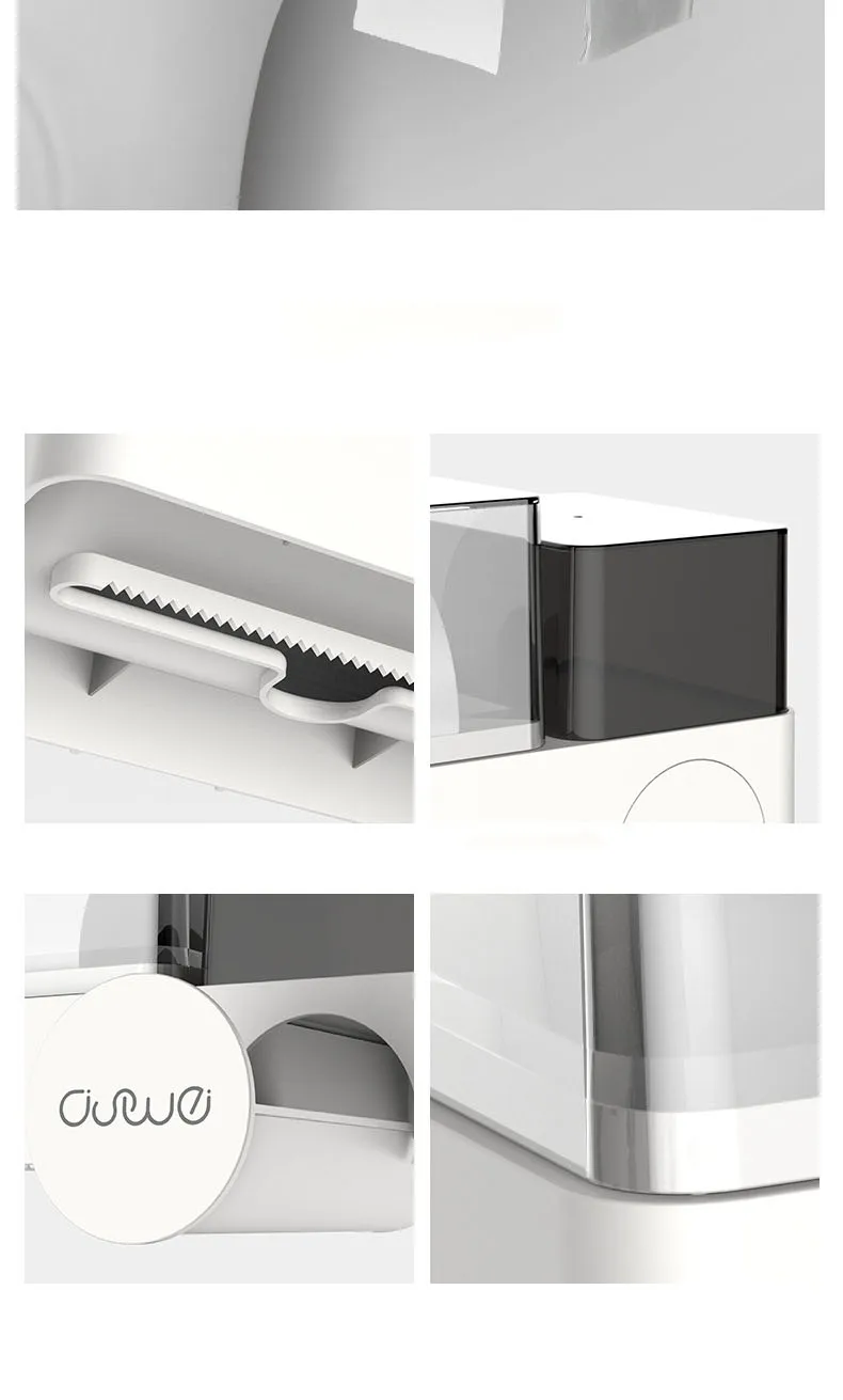 Bathroom waterproof storage tissue box traceless nailless toilet multi-functional storage rack creative gift