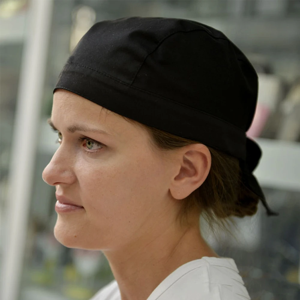 High quality Wholesale Top Chef Pirate Hat Waiter Hats Hotel Restaurant Canteen Bakery Kitchen Work Wear Master Cook Forward Cap