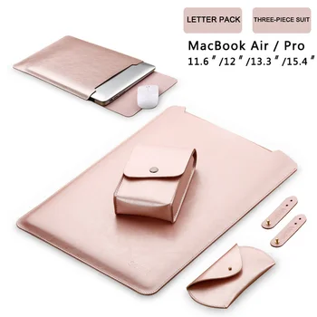 

Mouse Pad Pouch Notebook Case for Xiaomi Macbook Air 11.6 12 13 Cover Retina Pro 13.3 15 15.6 Fashion Laptop Sleeve Leather Bag