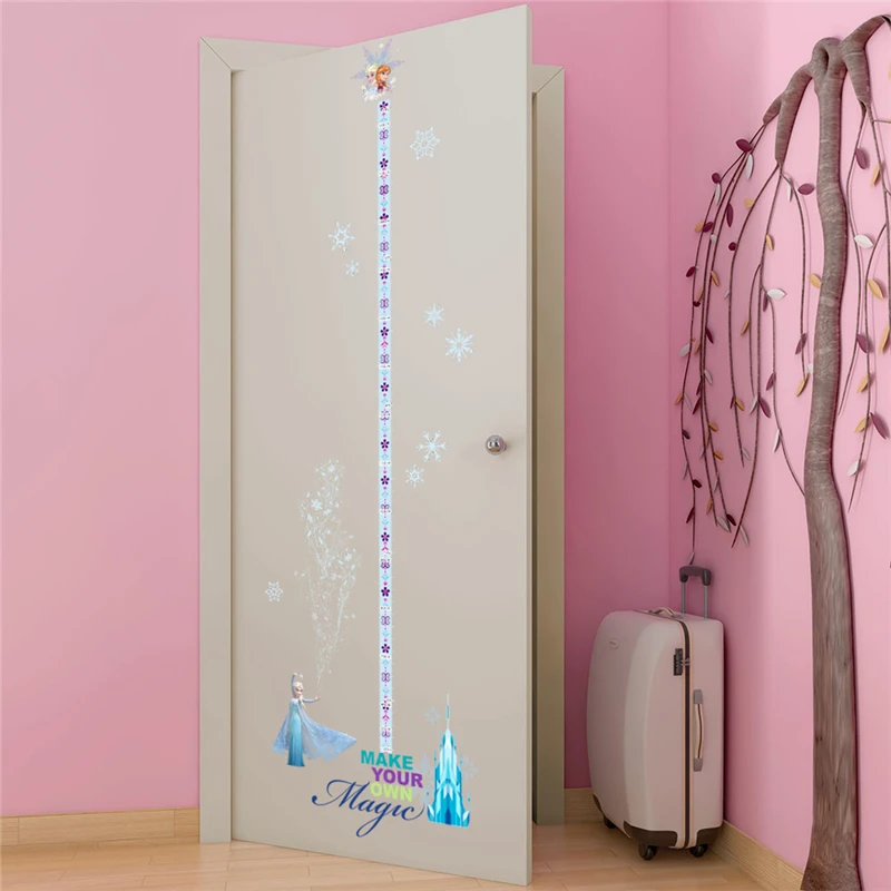 Disney frozen princess growth chart настенные наклейки для спальни украшения дома Мультяшные с
