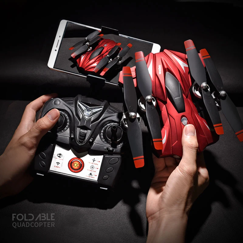 RC беспилотный летательный аппарат с Камера HD и поддержкой Wi-Fi FPV RC Квадрокоптер с режимом headless складной Дрон удержания высоты 1080P Камера селфи Дрон