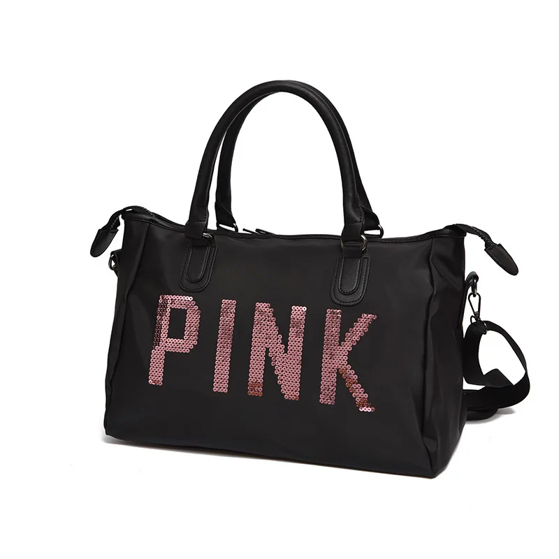 New Cheap Sequins Black Gym Bag Women Shoe Compartment Waterproof Sport Bags For Fitness Training Yoga Bolsa Sac De Sport