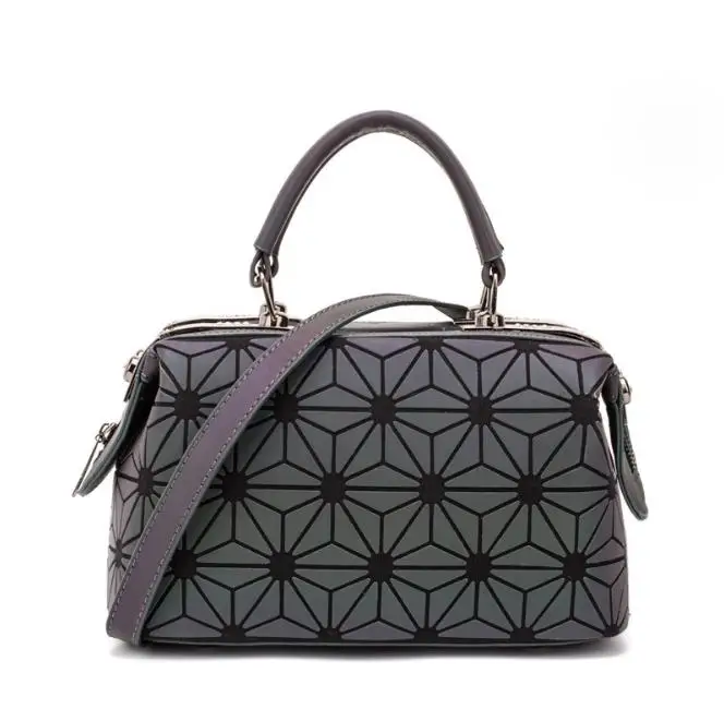 Модные светящиеся роскошные сумки, женские сумки, дизайнерская сумка доктора, геометрические блестки, прошитая, Бостонская сумка через плечо - Цвет: Luminous hexagon
