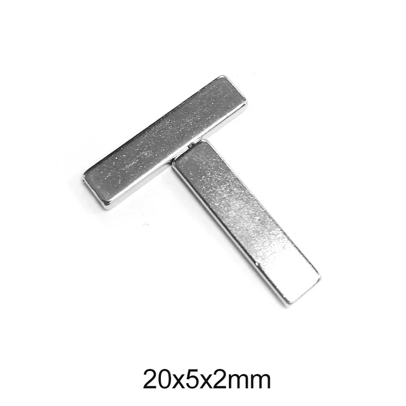 20 ~ 500 шт. 20x5x2 мм блок суперсильных магнитных магнитов * 5 2 Постоянный Неодимовый