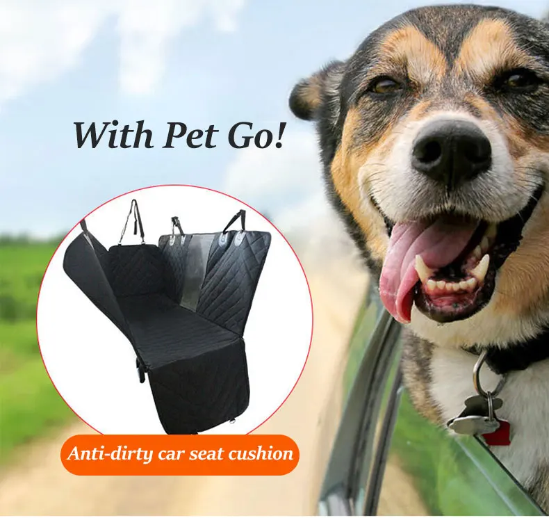 Чехол для на автомобильное сиденье для перевозки собак Oxford Pet Dog Cat Carrier водонепроницаемый коврик для домашних животных Гамак Подушка защита заднего сиденья с застежкой-молнией и карманами