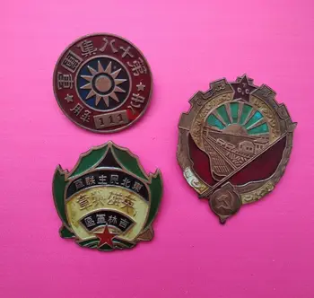 

3 Medals Vintage Military Medal Chinese Army PLA Medal star badge Signed Medals