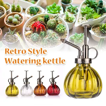 

Sprayer 4color Glass Flowerpot Plants Garden DIY Spray Bottle Glass Watering Pot Leaf Home Flower Beautiful Upmarket