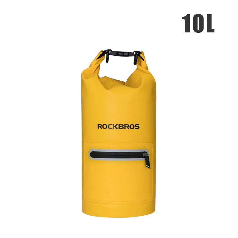 ROCKBROS 10L 20L велосипедные водонепроницаемые уличные сумки для пешего туризма кемпинга плавания сумка для хранения посылка для дрифтинга сумка для дождя - Цвет: Yellow 10L