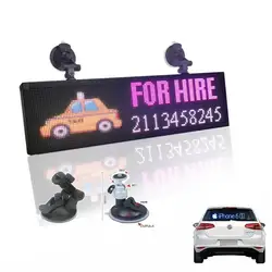 Painel de exibição de led rgb, 12v, para carro, p4mm, 32*128 pixels, informações de rolagem programável, multifunção