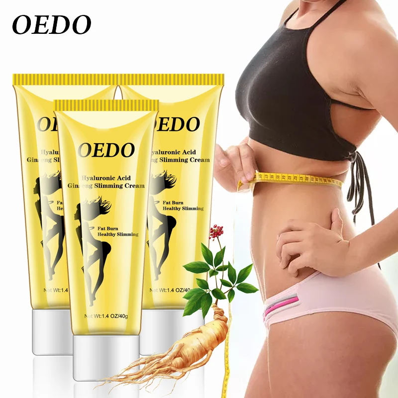 3PCS Hyaluronic Acid Ginseng Slimming Cream Reduce Cellulite Lose