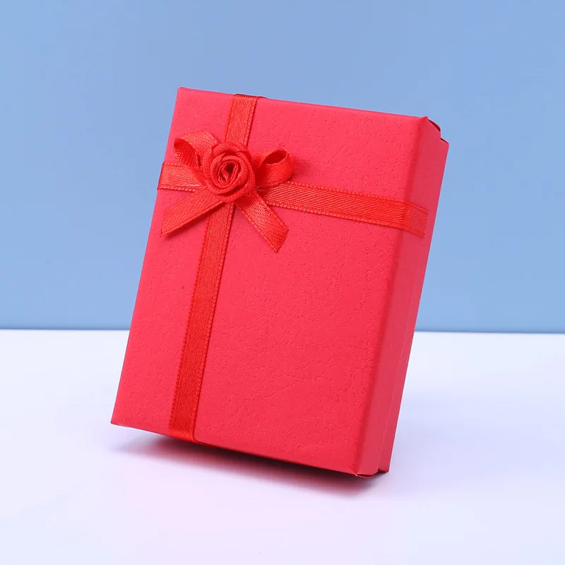 12pcs Paper Jewelry Box Cardboard Gift Boxes for Ring Necklace Earring Women Jewelry Packaging Display with White Sponge 7x9cm