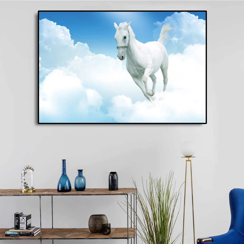 

Animal Print Art Running Horses Canvas Painting Wall Art Pictures For Living Room Nordic Decoration Home Posters and Prints