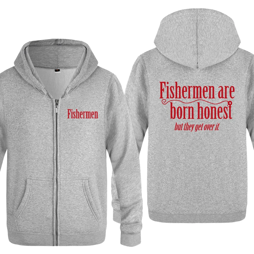 HUIY HOT Fisher men Are Born Honest Новинка креативные толстовки мужские мужские флисовые кардиганы на молнии толстовки с капюшоном - Цвет: HUIY HOT