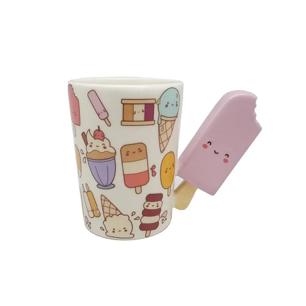 Yfashion милый мультфильм в форме мороженого керамическая кружка чашка для воды Настольный Декор - Цвет: Popsicle