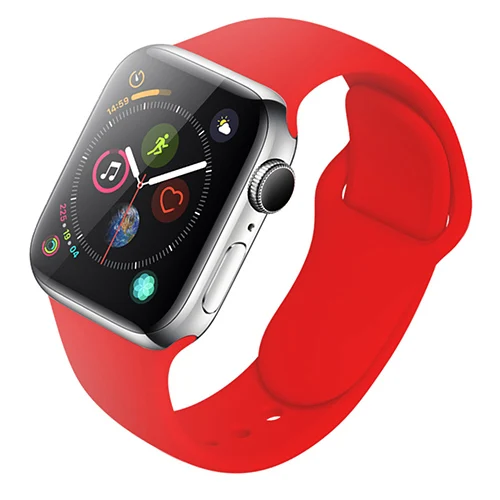 Силиконовый ремешок для часов Apple Watch 5 4 44 мм 40 мм спортивный ремешок для iWatch серии 3 2 1 38 мм 42 мм полосы - Цвет ремешка: color 8