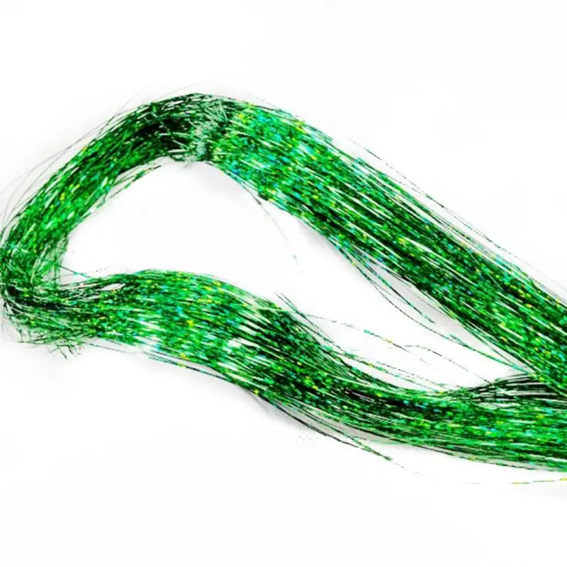 1PackFalseHairStrandsTinselGlitterHairExtensionPartyAccessoriesHairdressingSuppliesSalonHairStylingTool - Цвет: Зеленый