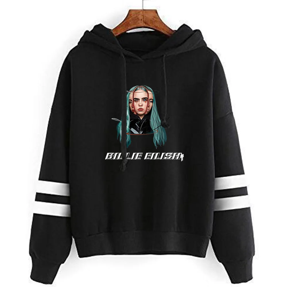 Забавный зеленый свитер с капюшоном Billie Eilish Dont Smile At Me, Повседневный пуловер с капюшоном для мужчин и женщин, Спортивная толстовка с длинным рукавом в стиле хип-хоп - Цвет: 018