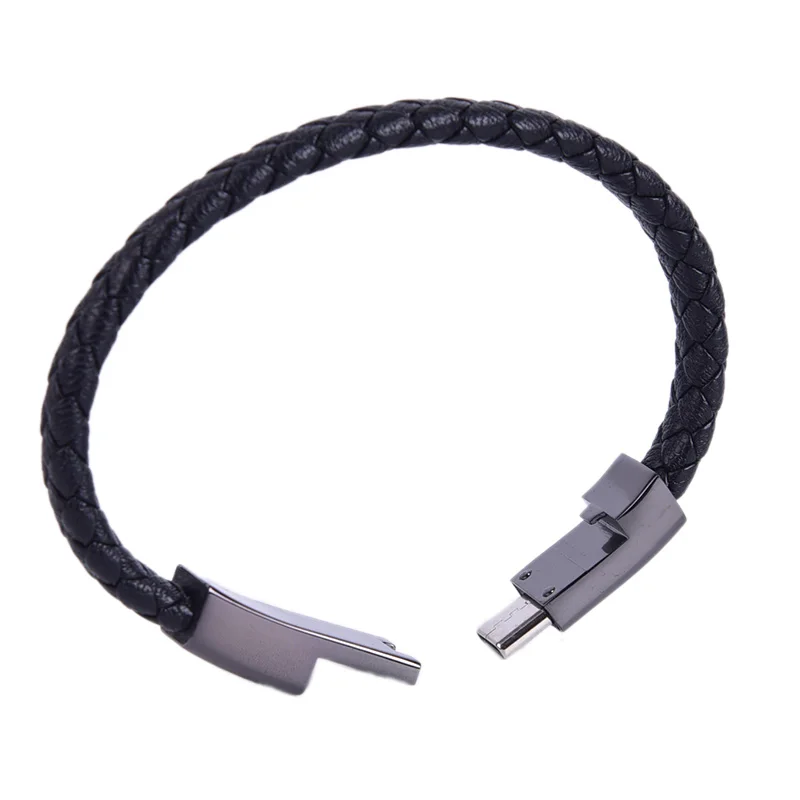 Открытый Портативный кожаный Мини Micro USB браслет зарядное устройство данных зарядный кабель синхронизации для iPhone6 6s Android type-C телефонный кабель