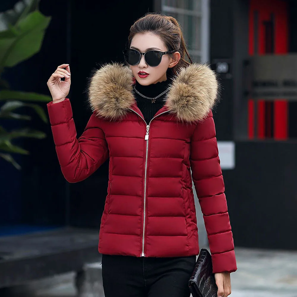 Мода Женская куртка пальто однотонное женское повседневное Толстое Зимнее теплое тонкое пальто тонкая женская верхняя одежда#104