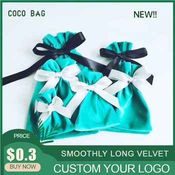 

Ribbon Lace Silk Velvet Jewelry Bag Lipstick Cosmetic Birthday Wedding Gift Bags Wrapping Beads Storage Pouches Print Logo