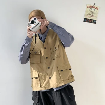 

Summer 2020 New Korean Version Of Harajuku Loose Students Small Youth Wild Casual Personality Sleeveless Outer Wear Vest