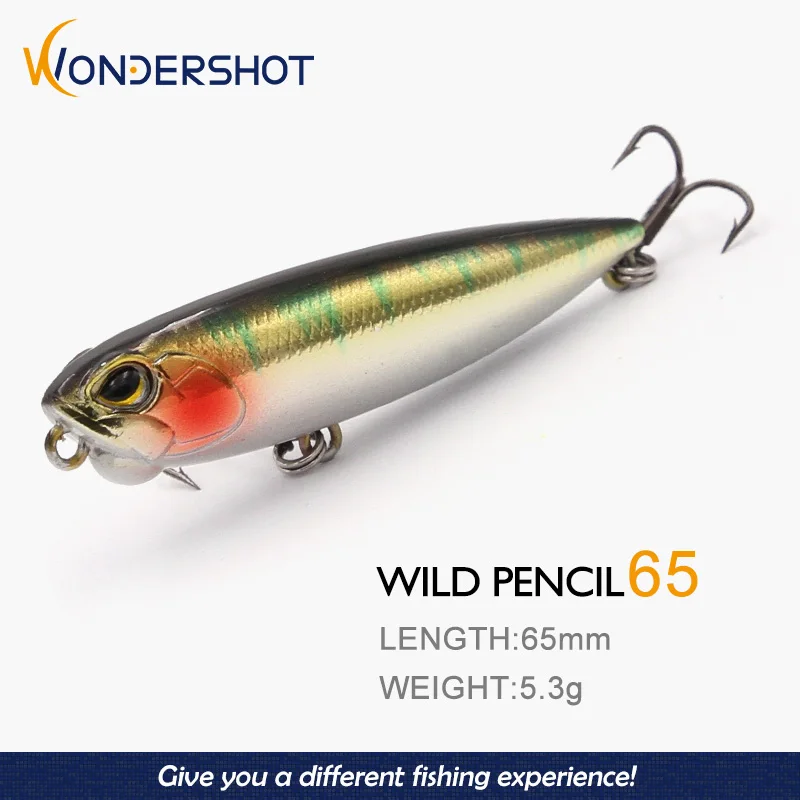 Wondershot D09 рыболовные приманки плавающий Pencil 65 мм 5 3 г воблер онь плавающая приманка