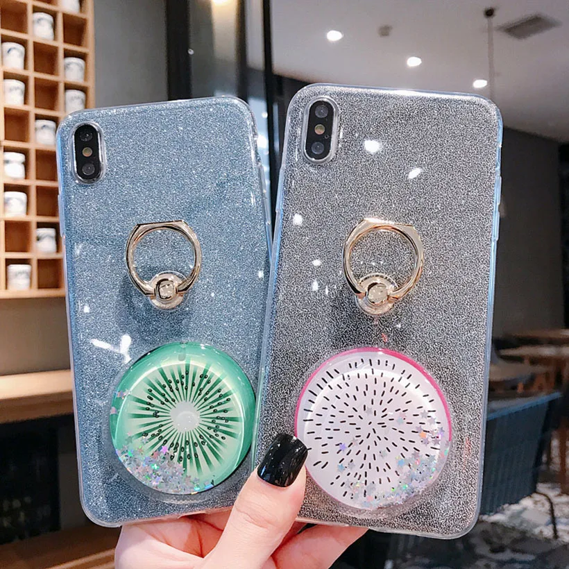 

for Oneplus 7 Pro 6 6T 5 5T 3 Glitter Liquid Case for iPhone XS Max X XR 6 6S 7 8 Plus 4 4S 5 5S SE 5C Cover iPhone 7 Plus Case