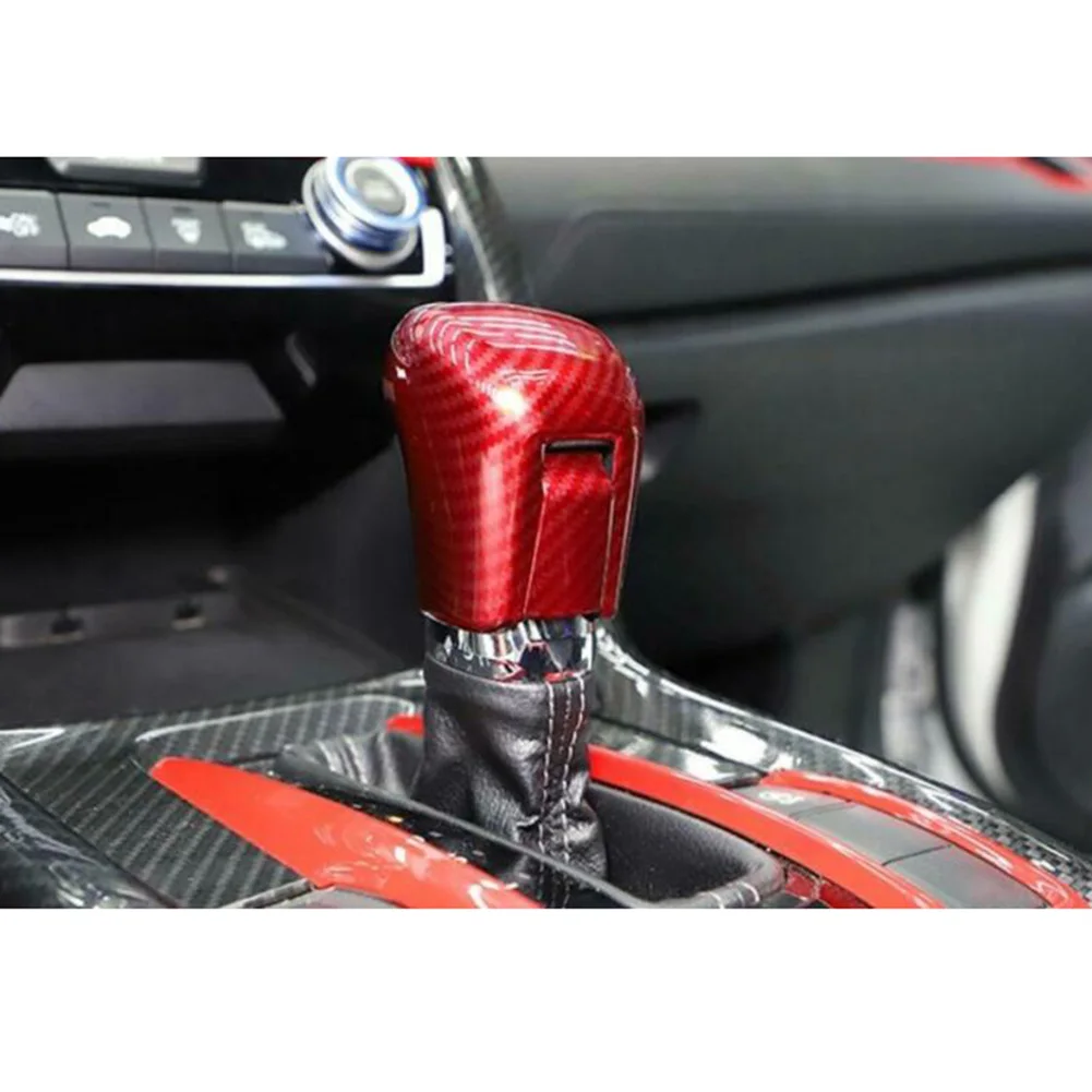 2шт углеродного волокна стиль рукоятка рычага переключения передач крышка